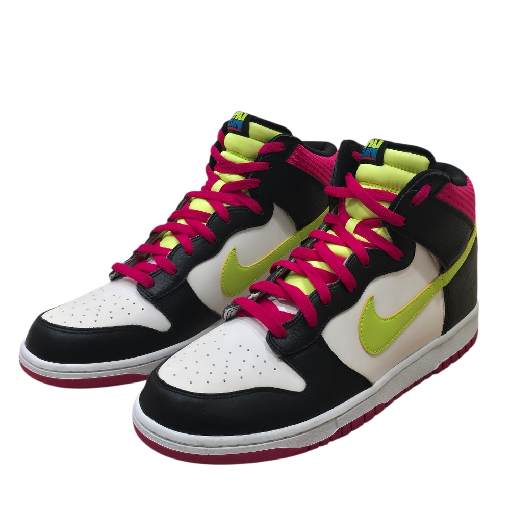 NEW Nike Dunk High London White/Volt-Black-Fireberry